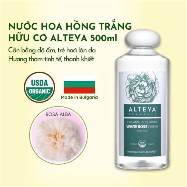 Nước Hoa Hồng Trắng Alteya 500ml