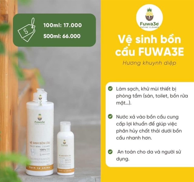 Vệ sinh bồn cầu Fuwa3e 500ml