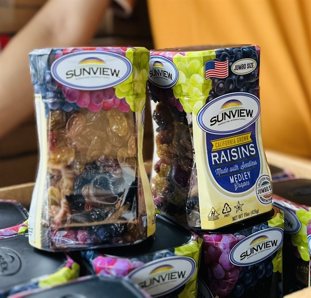 Nho khô Raisins Sunview Mỹ 425gr ( Hộp)