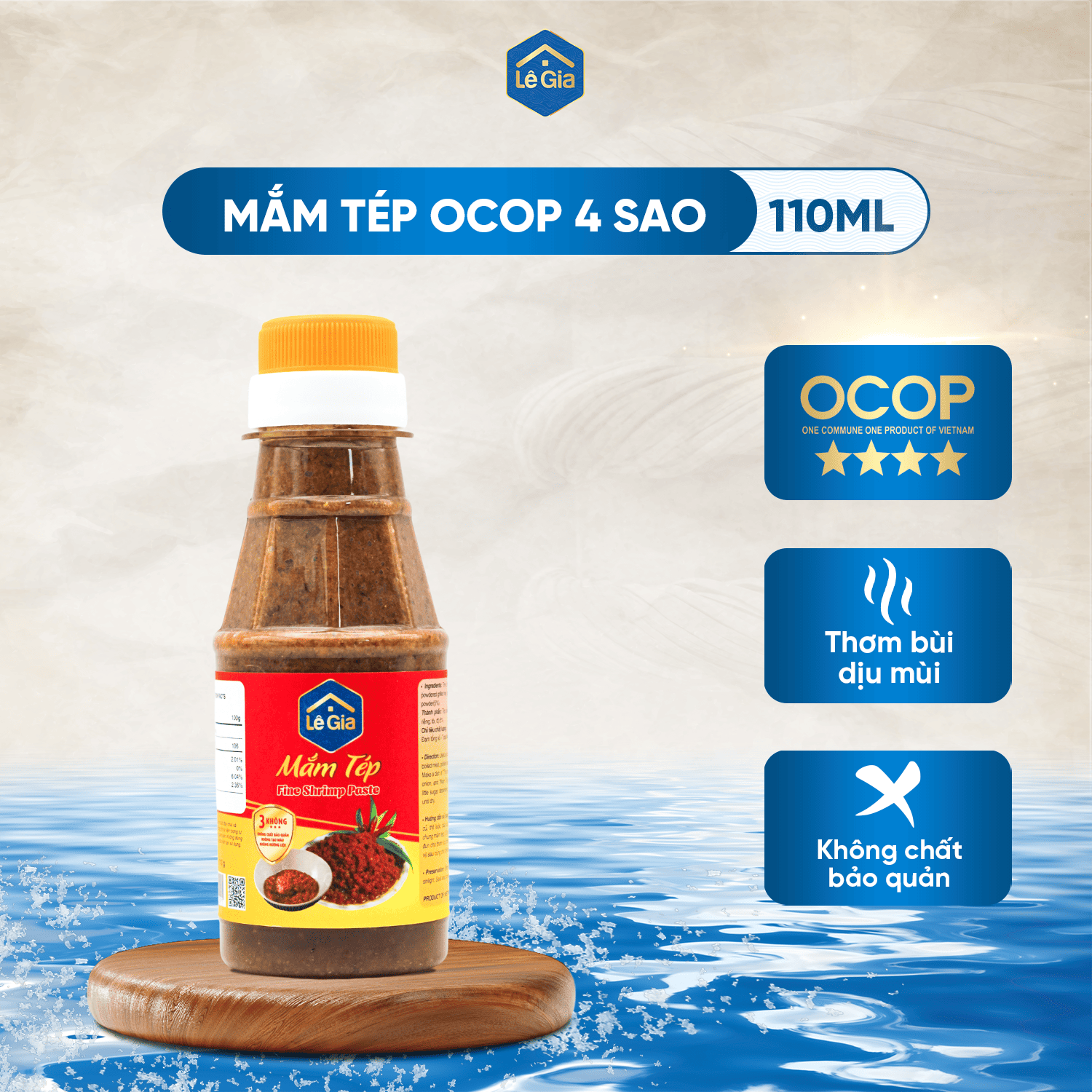 Mắm tép Lê Gia chai nhựa 110g
