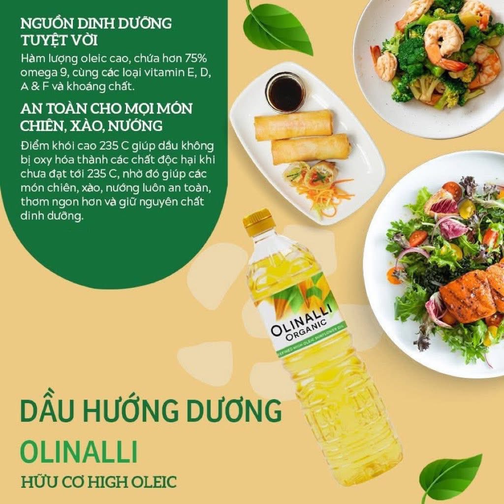 Dầu hướng dương Olinali 1 L ( 1 lít)
