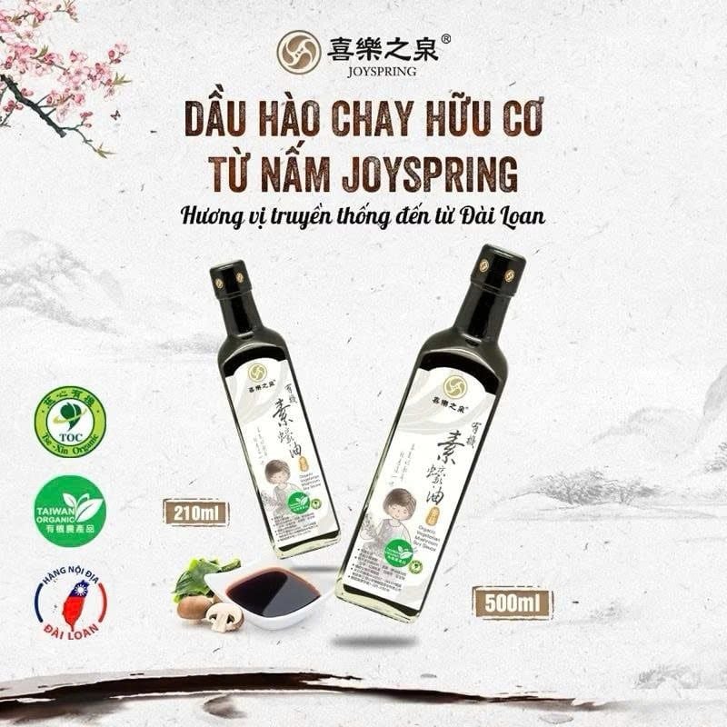 Dầu hào chay hữu cơ từ Nấm Joyspring 210ml