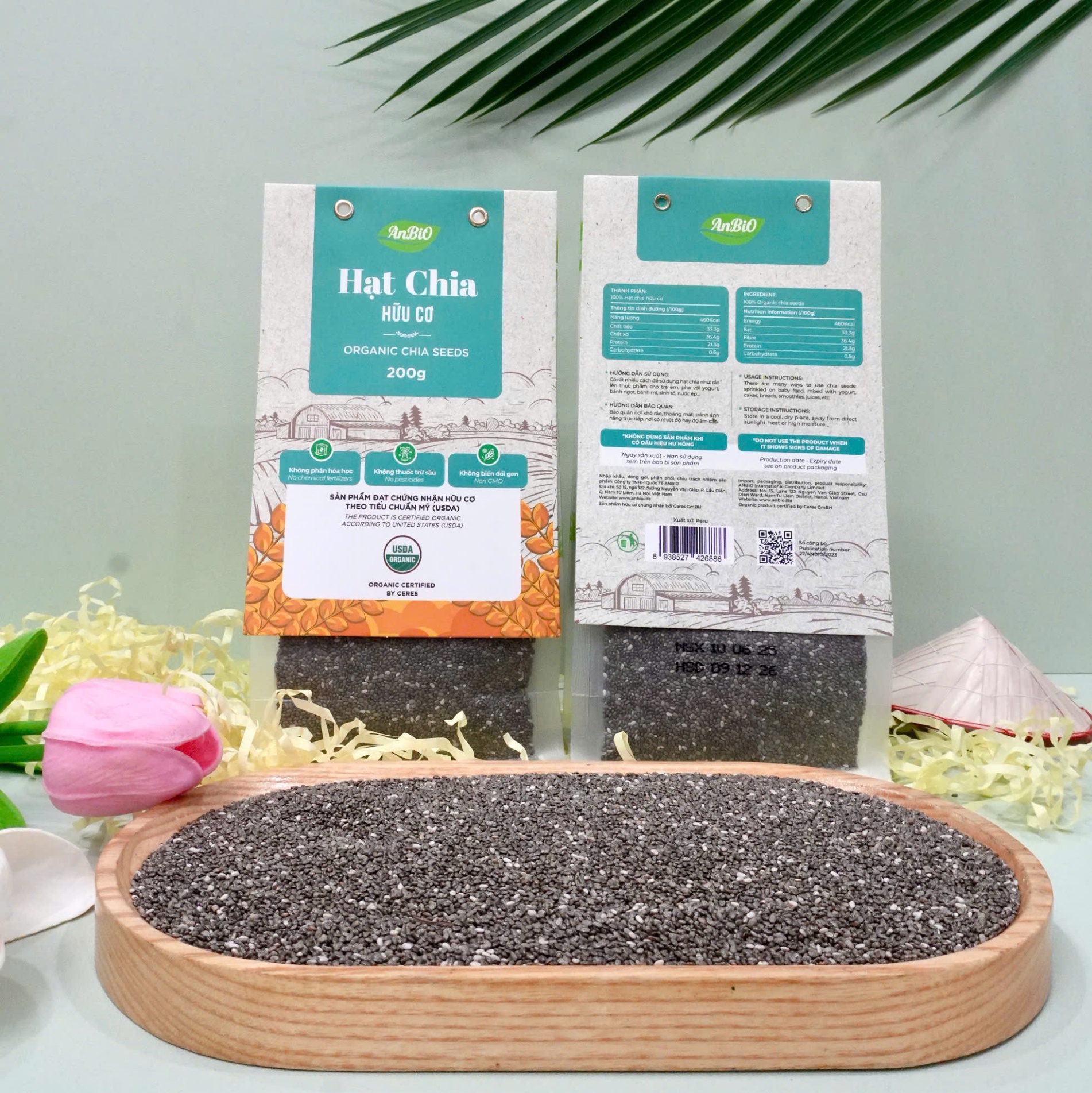 Hạt Chia hữu cơ Anbio 200gr ( Túi )