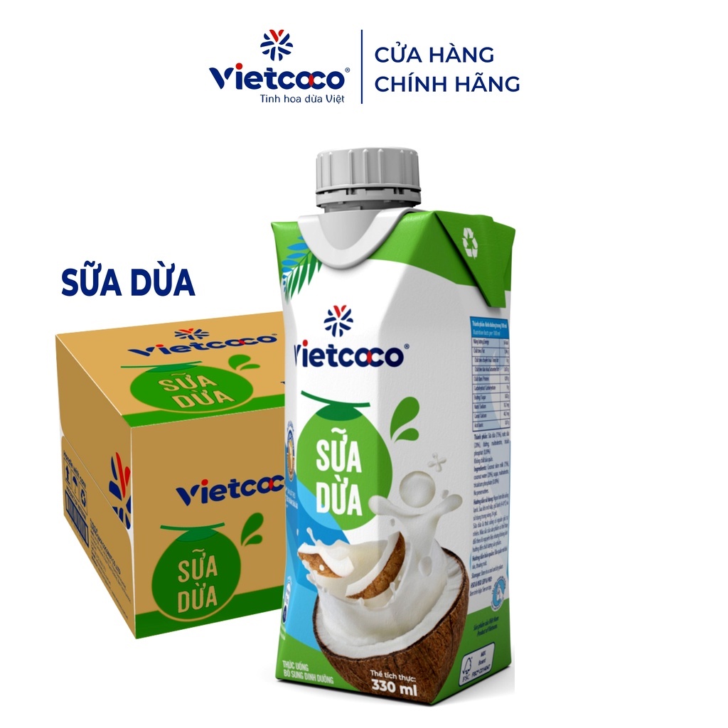 Sữa Dừa Vị Thường Thùng 24 hộp 330ml