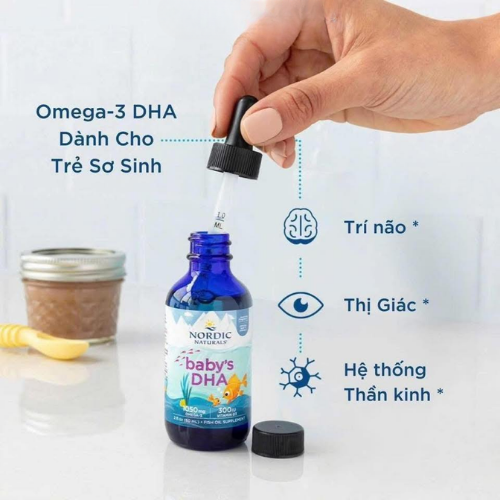 Omega 3 𝐁𝐚𝐛𝐲'𝐬 𝐃𝐇𝐀 𝐍𝐨𝐫𝐝𝐢𝐜 𝐍𝐚𝐭𝐮𝐫𝐚𝐥𝐬 𝐭𝐮̛̀ 𝐬𝐨̛ 𝐬𝐢𝐧𝐡 60ml ( Chai )