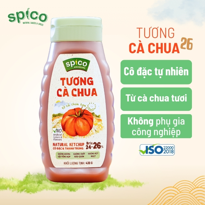 Tương Cà Chua Spico Brix 26 -430gr ( Chai )