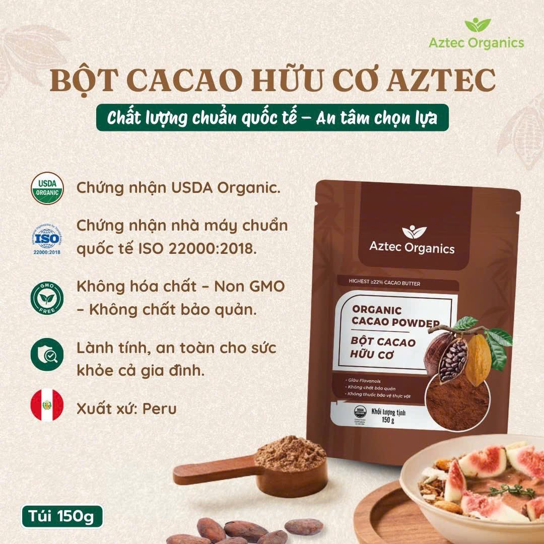 Bột Cacao Aztec Organic 150gr ( Gói )