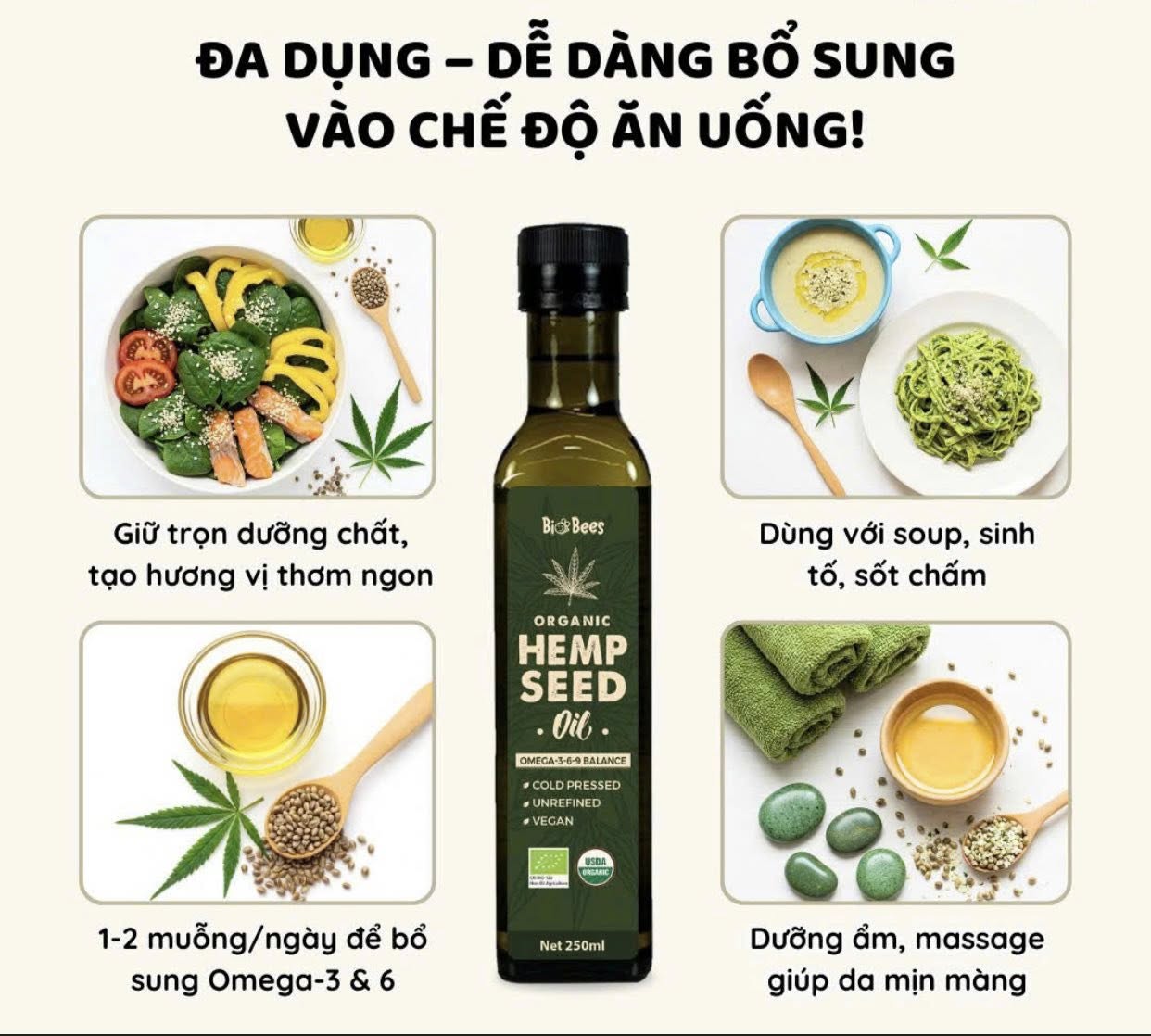 Dầu Hạt Gai Dầu 250ml