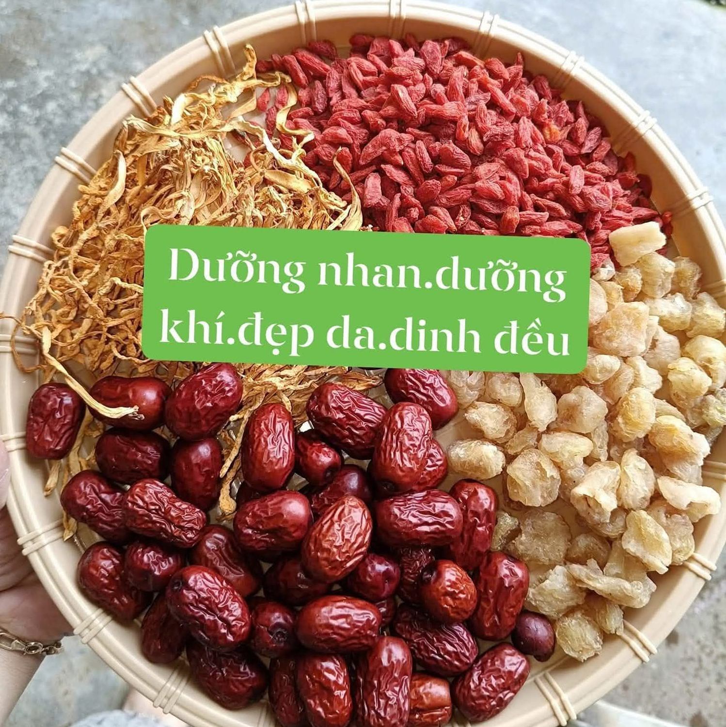 Sét Đông Trùng + Táo Đỏ + Kỉ Tử + Long Nhãn ( Gói)