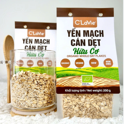 Yến Mạch cán dẹt hữu cơ C Lavie 450gr ( Túi)