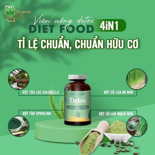 VIÊN UỐNG DETOX HỮU CƠ DIET FOOD