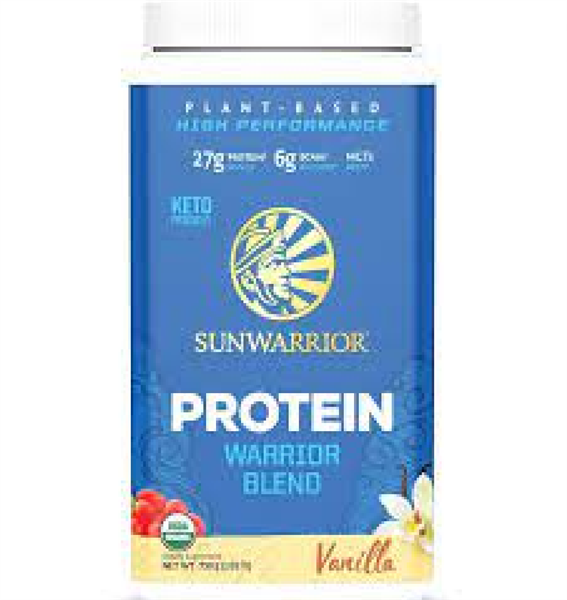 Bột Protein Thực Vật Hữu Cơ Warror Blend Sunwarrior vị vani 750gr
