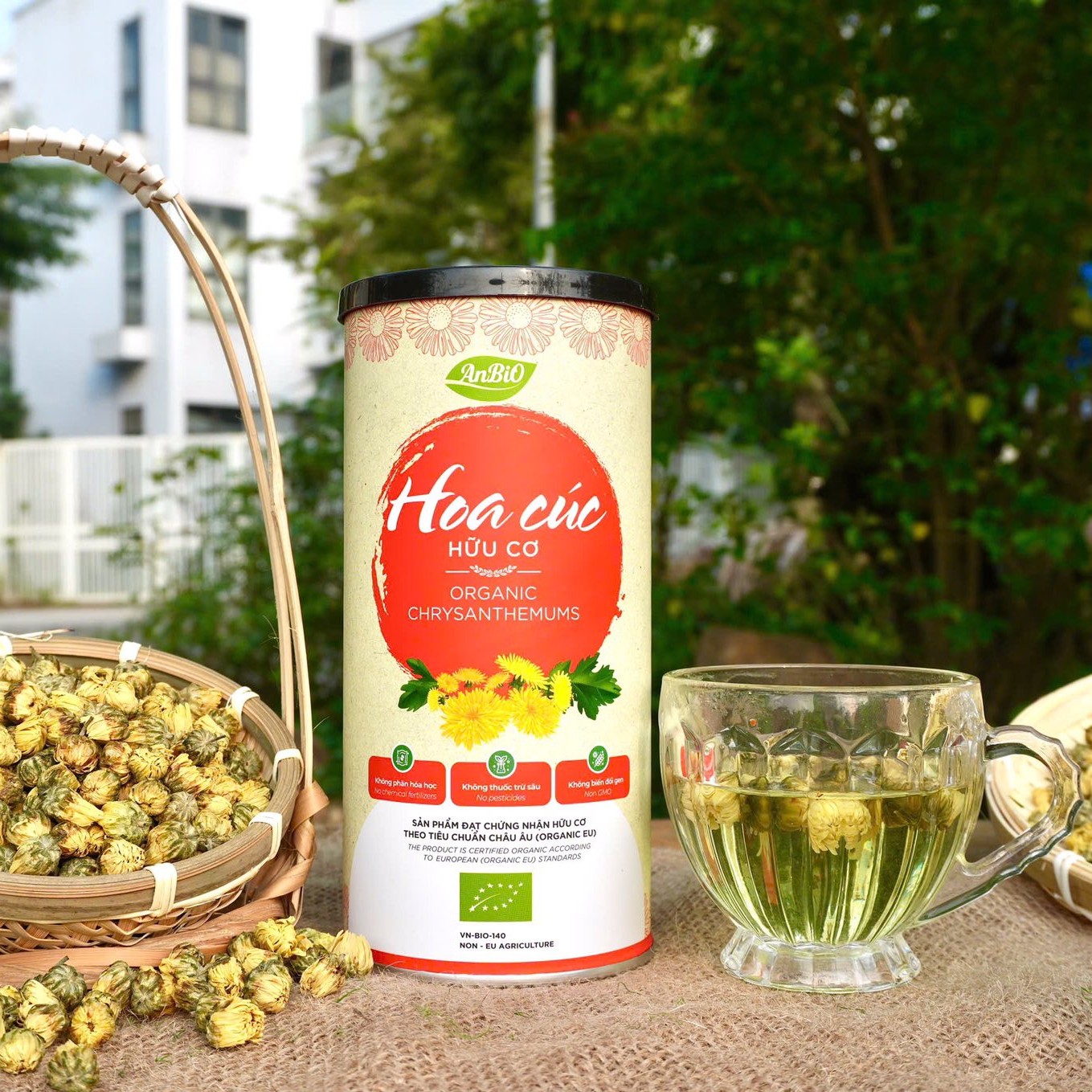 Trà Hoa Cúc Hữu Cơ Anbio 50g ( Hộp )