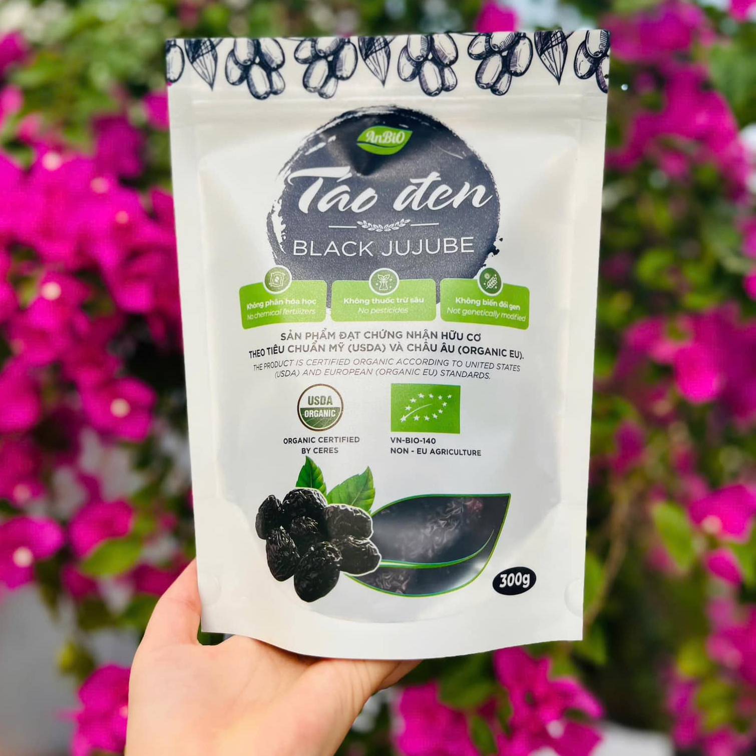 Táo Đen Hữu Cơ Black Jujube 300gr ( Túi )