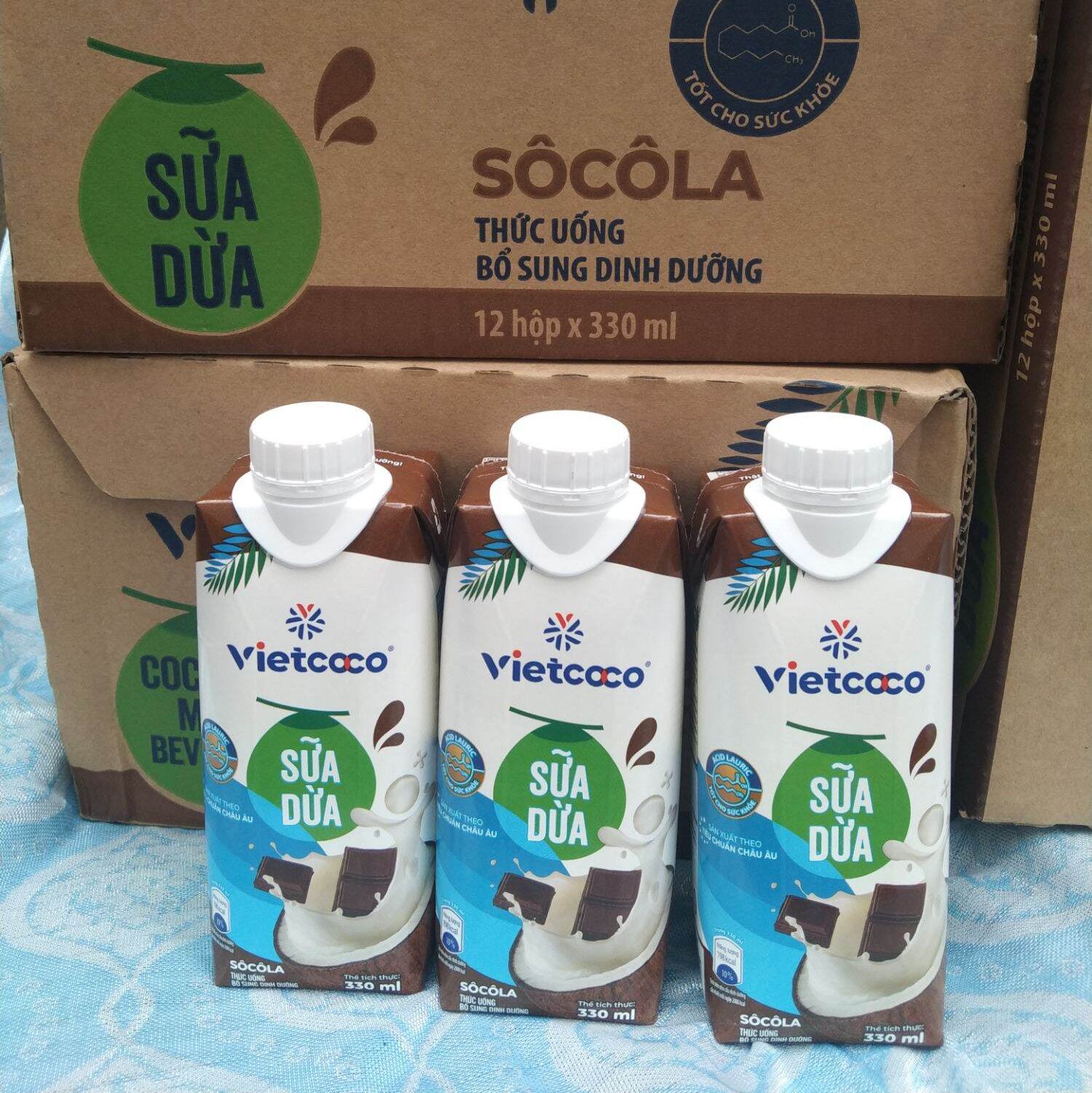 Sữa Dừa vị socola thùng 12 Hộp 330ml