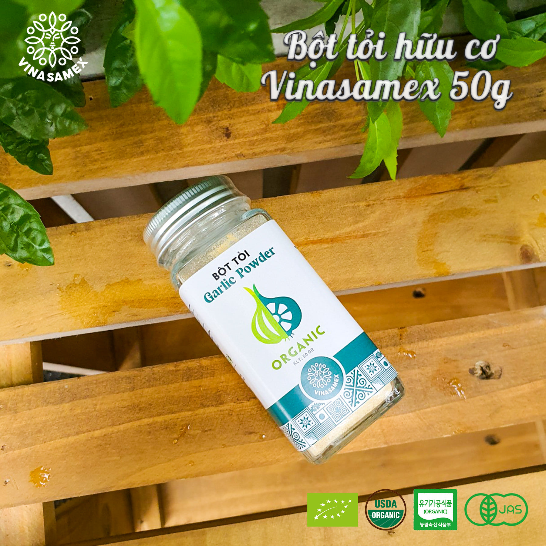 BỘT TỎI VINASAMEX GARLIC POWDER ORGANIC 50GR.