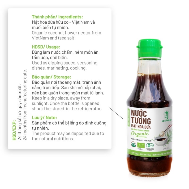 NƯỚC TƯƠNG MẬT HOA DỪA 200ml