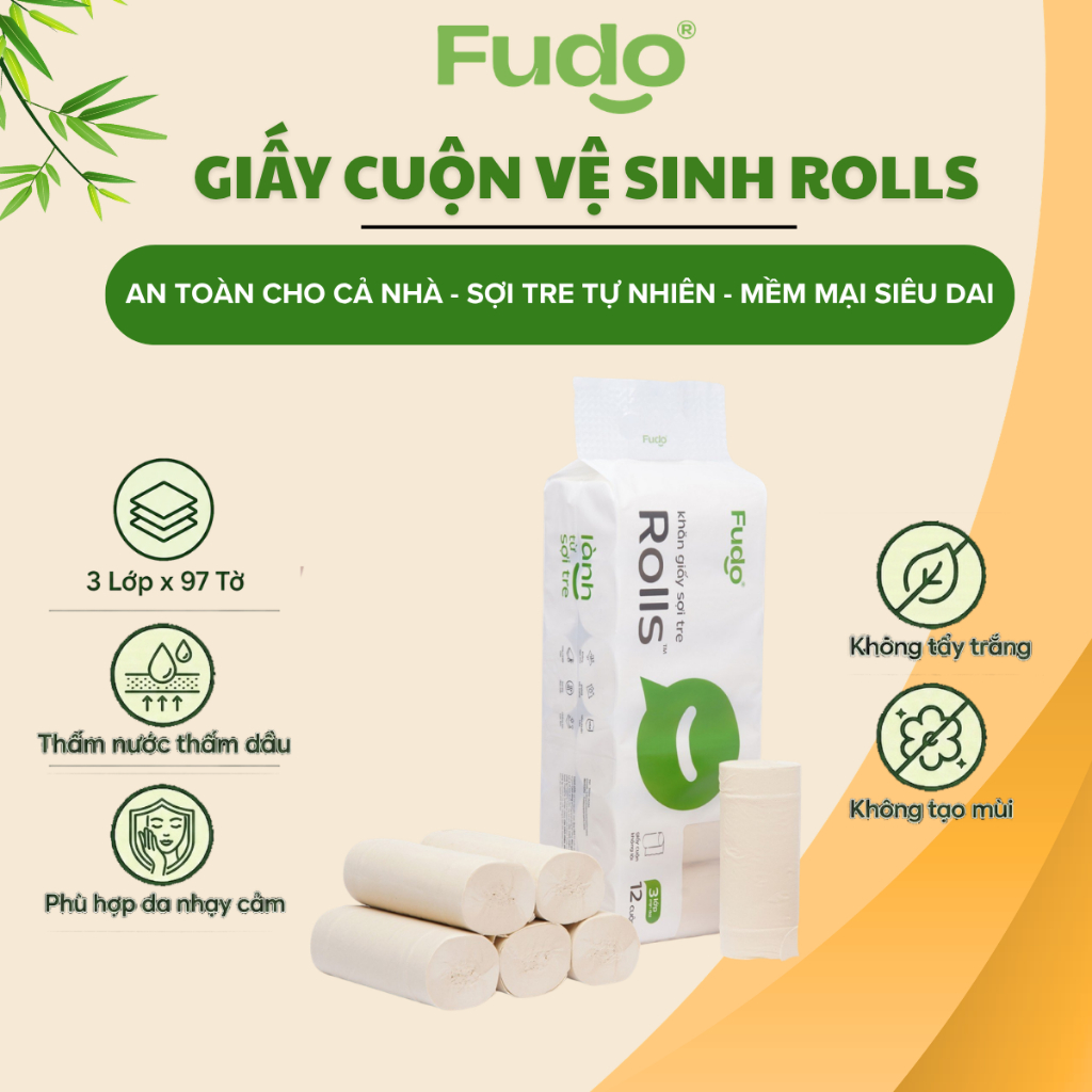 Giấy cuộn FUDO Roll 4 lốc 12 cuộn