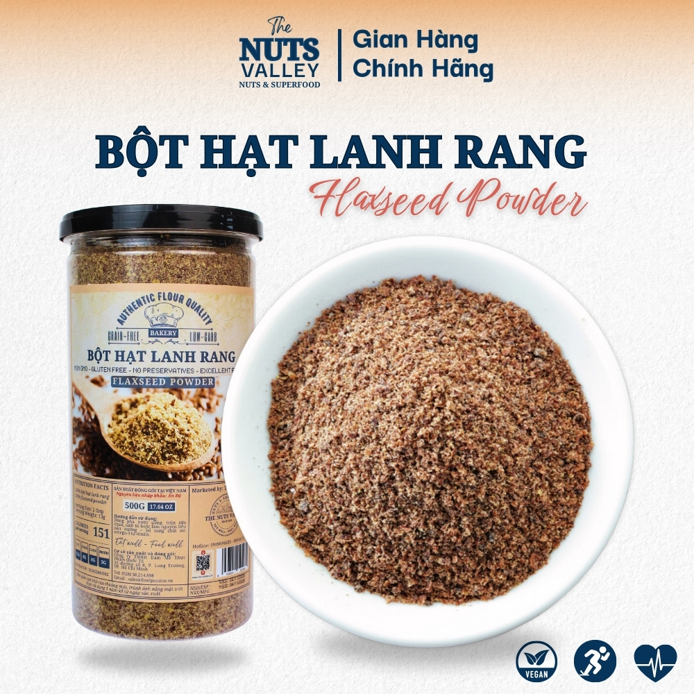 Bột Hạt Lanh rang xay 500gr ( Hộp)