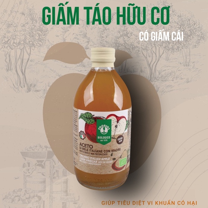 GIẤM TÁO HỮU CƠ PROBIOS 500ML