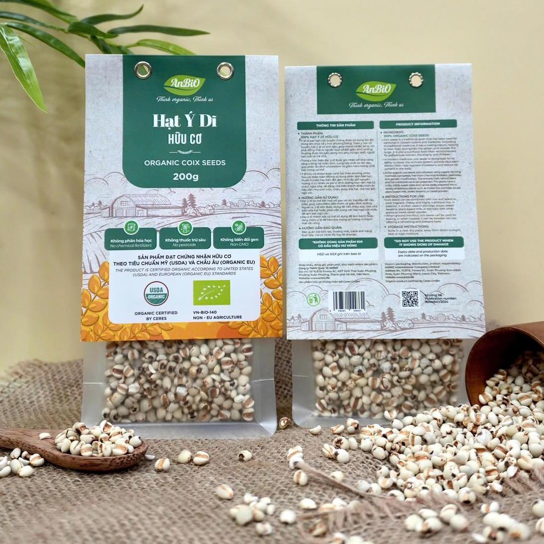Hạt Ý Dĩ Hữu Cơ Anbio 200gr