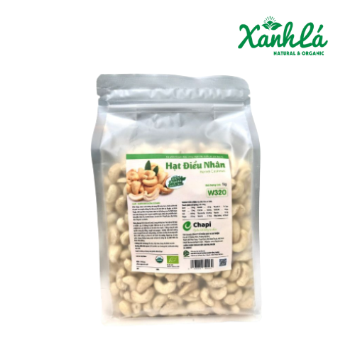 Hạt Điều Hữu Cơ nguyên 1kg ( Túi)