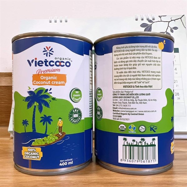 Nước cốt dừa hữu cơ VIET COCO 400ml