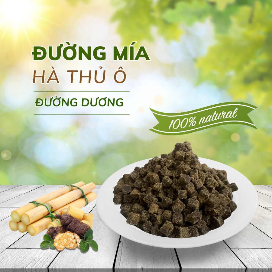 Đường mía HÀ THỦ Ô Làng găng 1kg ( túi)