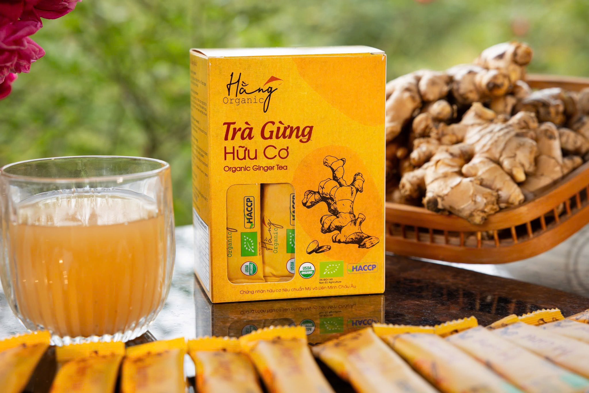 Trà Gừng Hữu cơ Hằng Organic Hộp 20 gói