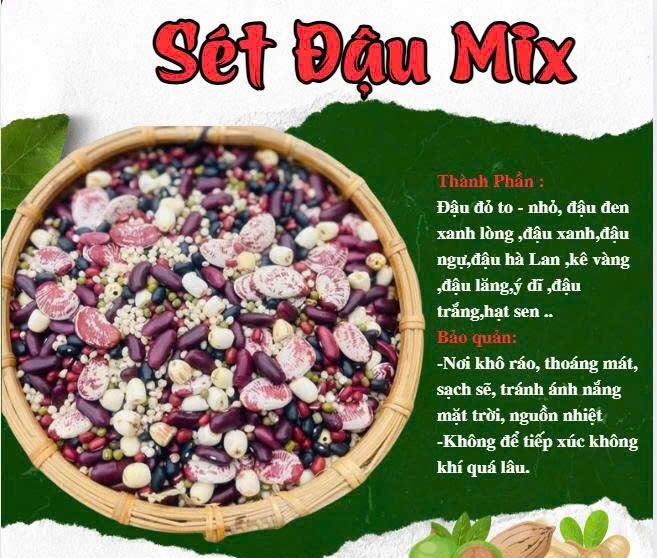 Set Đậu Mix 10 Loại Hạt 1kg ( Gói)