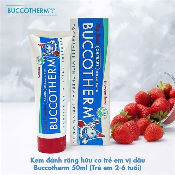 Kem đánh răng hữu cơ trẻ em 2-6 tuổi vị dâu