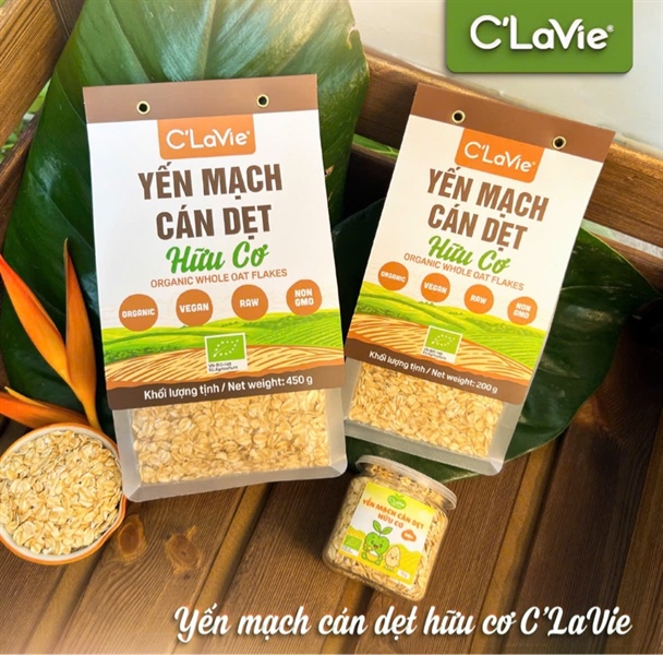 Yến Mạch cán dẹt hữu cơ C Lavie 450gr ( Túi)