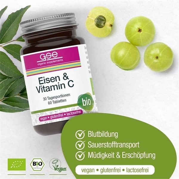 Sắt Hữu Cơ + Vitamin C GSE 60v ( Lọ )
