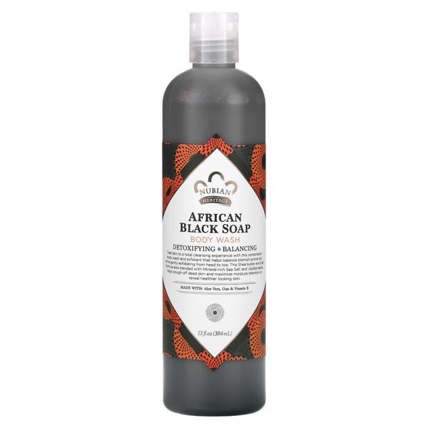 SỮA TẮM XÀ PHÒNG ĐEN NUBIAN HERITAGE AFRICAN BLACK SOAP, BODY WASH, 384ML