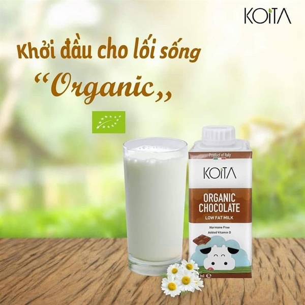 Sữa bò hữu cơ vị Socola Koita 200ml