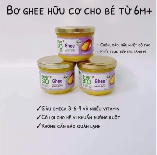 BƠ GHEE HỮU CƠ CHO BÉ DM BIO/ENER BIO ĐỨC- 180GR