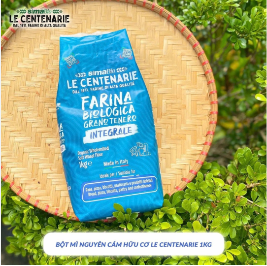 Bột mì Nguyên Cám hữu cơ Sima Bio 1kg ( Túi)