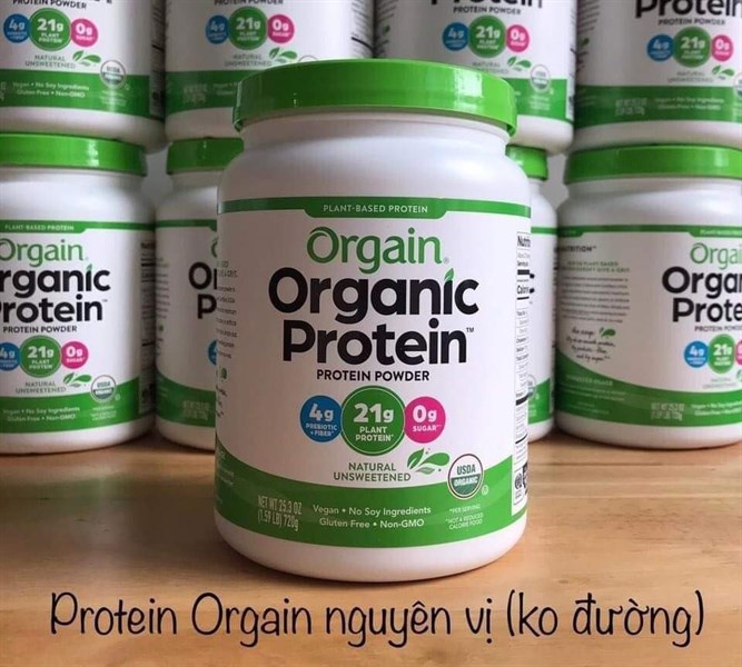 Protein Orgain Nguyên Vị ( không đường) 720gr