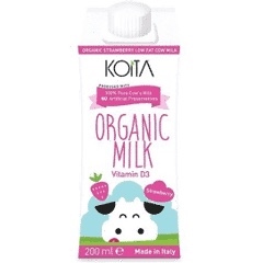 Sữa bò hữu cơ Koita 200ml vị dâu ít béo