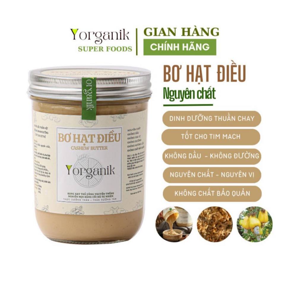Bơ Hạt Điều Yorganik 200gr