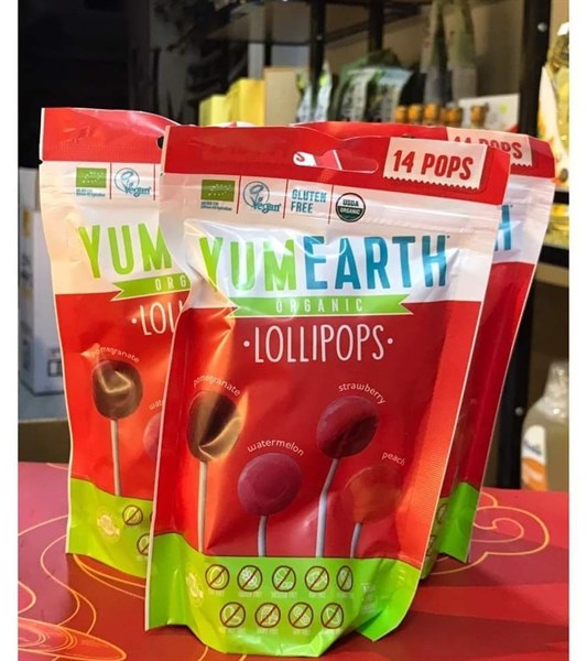 KẸO MÚT HỮU CƠ CHO BÉ 8 HƯƠNG VỊ TRÁI CÂY YUMEARTH 14 CHIẾC
