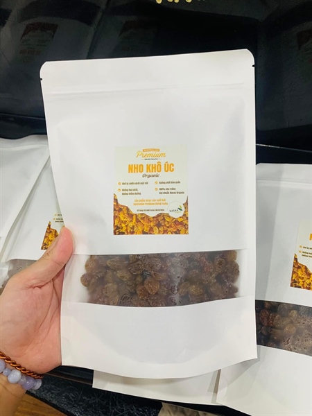 Nho Khô hữu cơ Úc 500gr