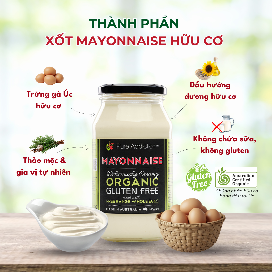 Mayonaise có trứng hữu cơ 440gr
