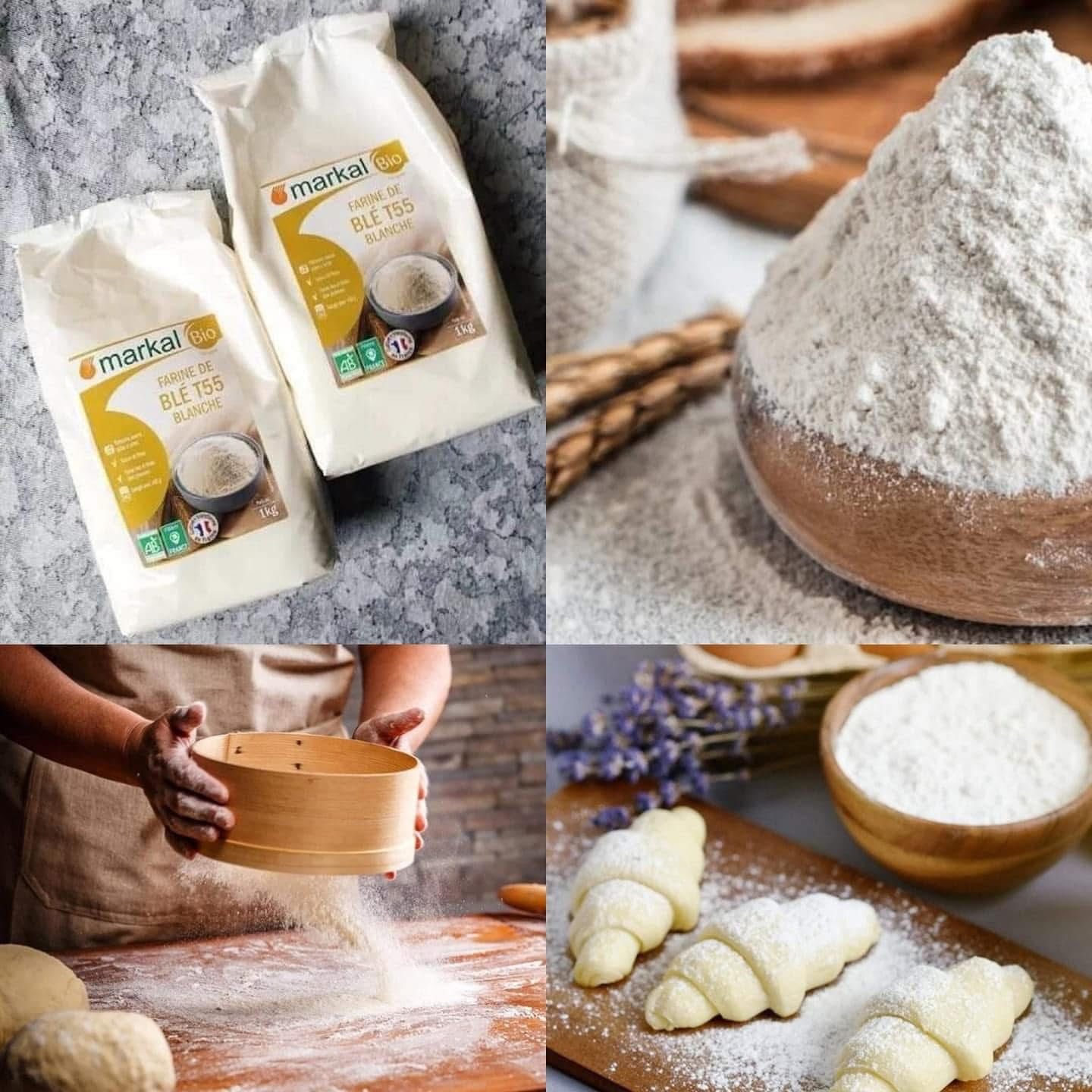 Bột mì trắng đa dụng hữu cơ T55 Markal 1kg