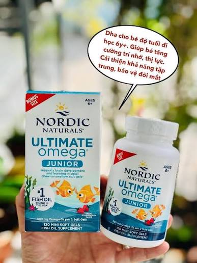 Omega 3 DHA Nordic Naturals Ultimate cho bé từ 6 tuổi 120 viên ( Hộp )