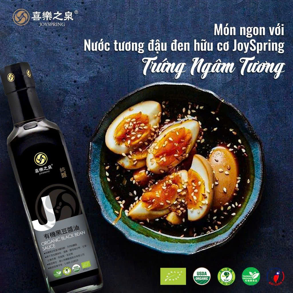 Nước tương đậu đen hữu cơ JoySpring 500ml ( Chai)