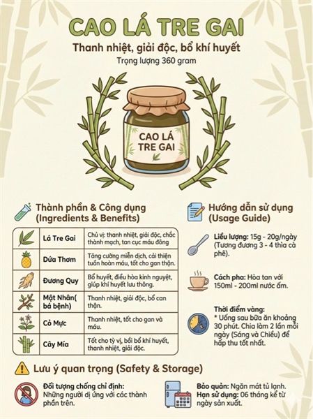 CAO LÁ TRE GAI 360gr