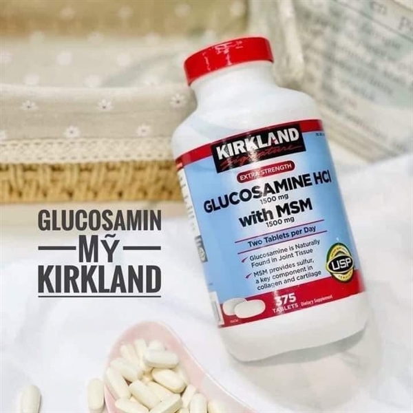 𝗩𝗶𝗲̂𝗻 𝘂𝗼̂́𝗻𝗴 𝗯𝗼̂̉ 𝗸𝗵𝗼̛́𝗽 𝗰𝘂̉𝗮 𝗠𝘆̃ 𝗞𝗶𝗿𝗸𝗹𝗮𝗻𝗱 GLUCOSAMIN 𝟭𝟱𝟬𝟬𝗺𝗴 375v ( Hộp)