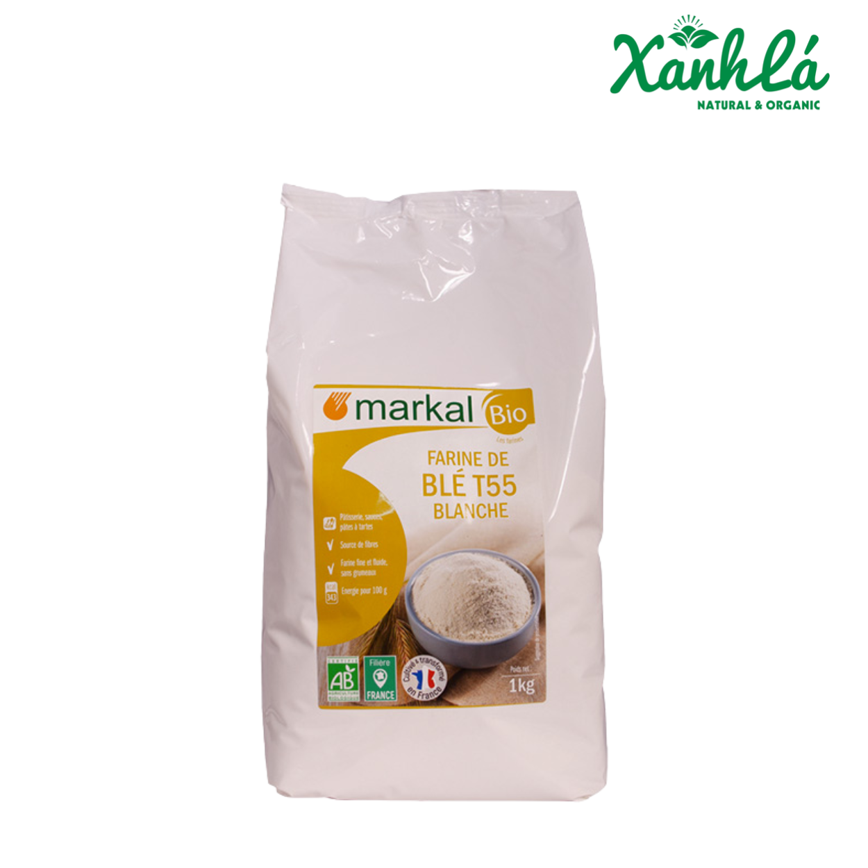 Bột mì trắng đa dụng hữu cơ T55 Markal 1kg