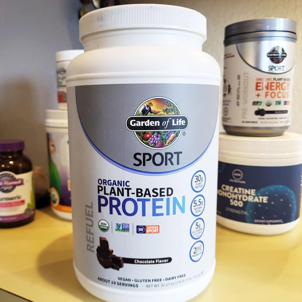 Protein tăng cơ sport Graden of life 840gr vị vani ( Hộp)